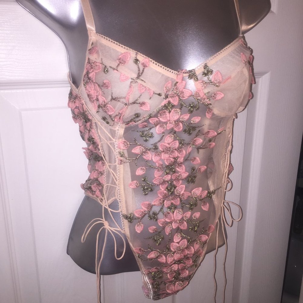 Pink Floral Bodysuit - Picture 7 of 11